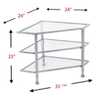 SEI Furniture Jensen Metal Corner TV Stand for Screens up to 33.25 inches