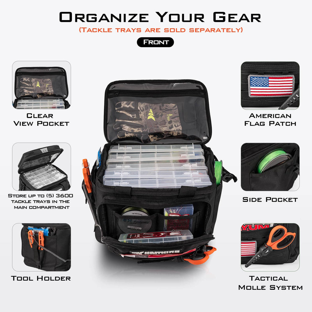 KastKing KarryAll Fishing Tackle Bags - Medium | Black / Only Bag