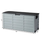 Ktaxon 75gal Outdoor Garden Plastic Storage Deck Box Chest Tools Cushions Toys Black