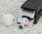 Small Desktop Stacking Drawer, 6 Pack, Black