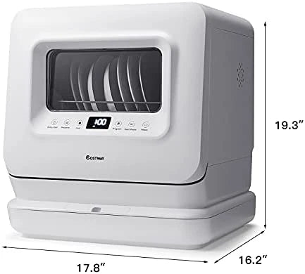 Portable Countertop Dishwasher with 7.5L Water Tank