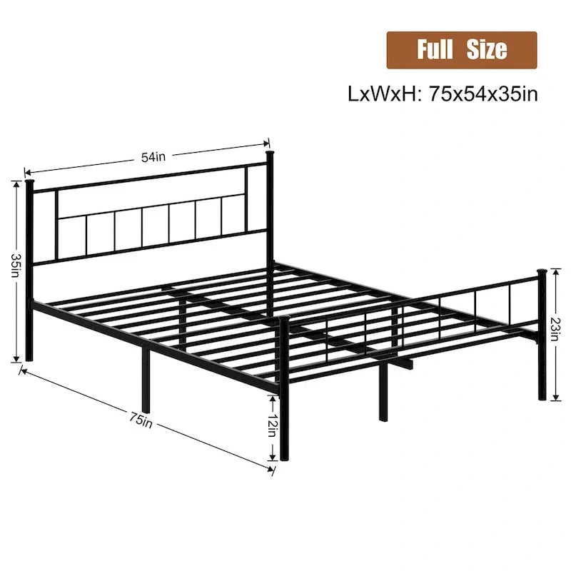 Futzca Bed Frame Featuring Headboard and Footboard