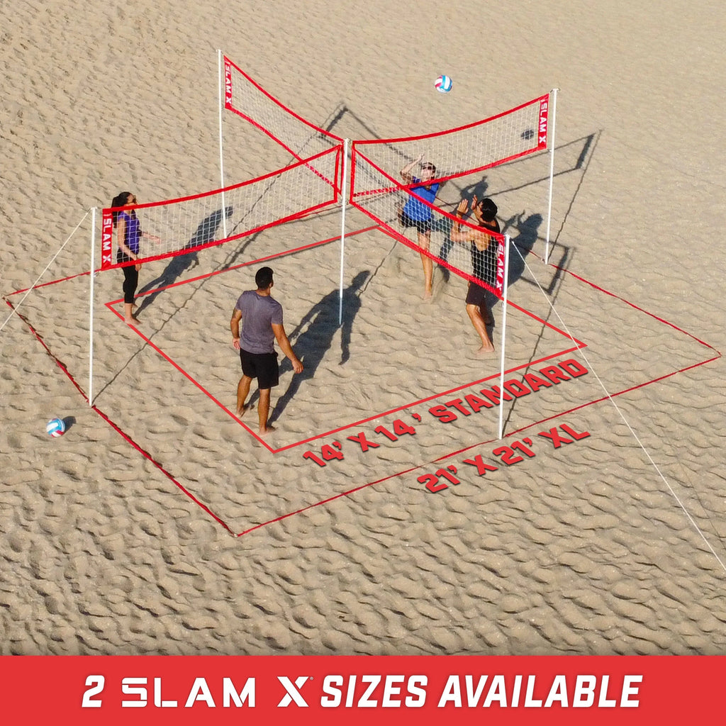 Slam X Square Volleyball Game Set | 14' x 14'