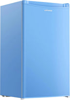 Upstreman 3.2 Cu.Ft Mini Fridge with Freezer, Single Door Mini Fridge, Dorm Fridge, Adjustable Thermostat, Mini Refrigerator for Bedroom, Office, Dorm, Black-BR321