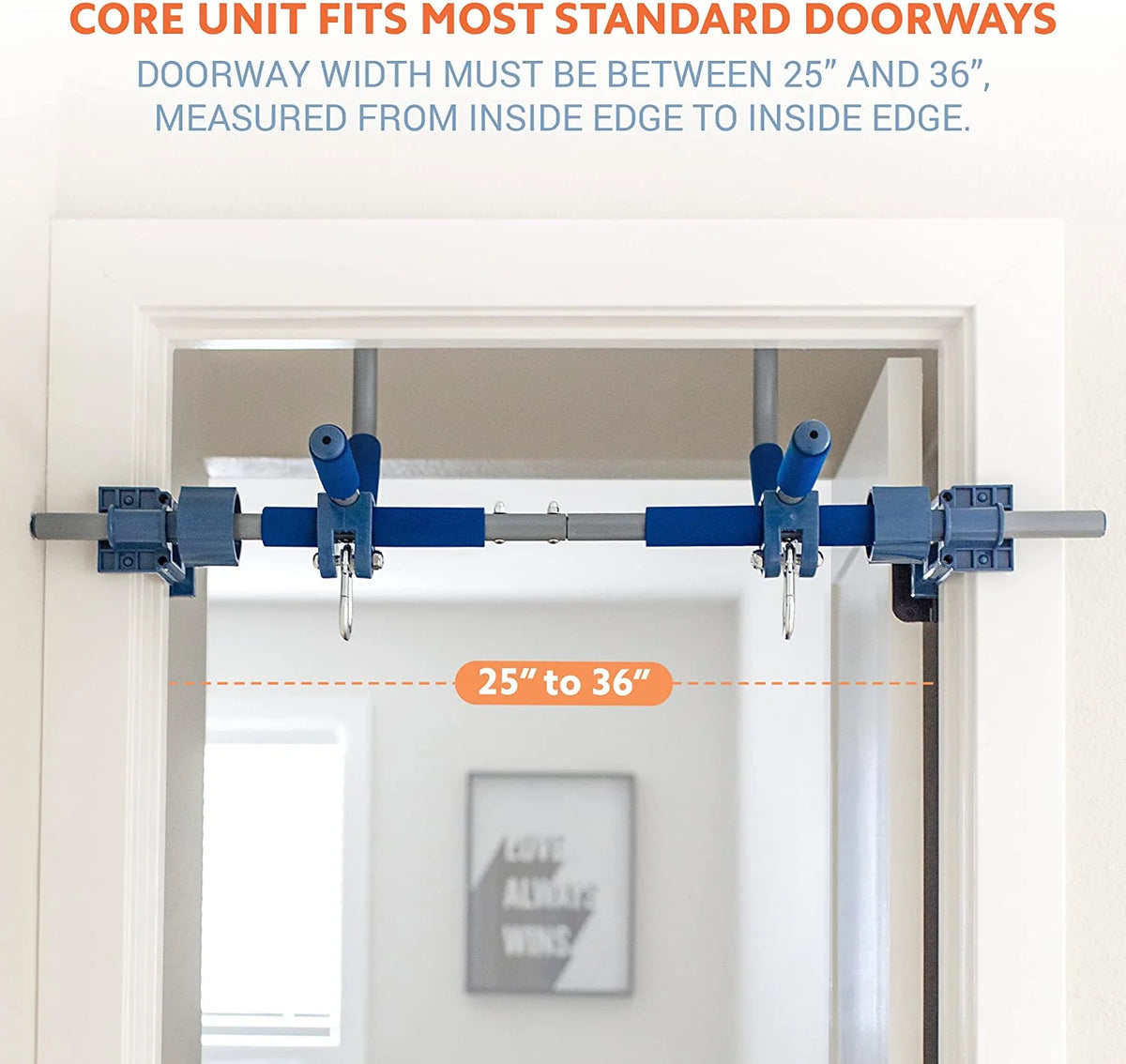 6 Piece Indoor Doorway Gym Set for Kids – Indoor Swing for Kids Includes Kids Swing Chair, Rings, Hanging Trapeze, Ladder, Swinging Rope & Pullup Bar