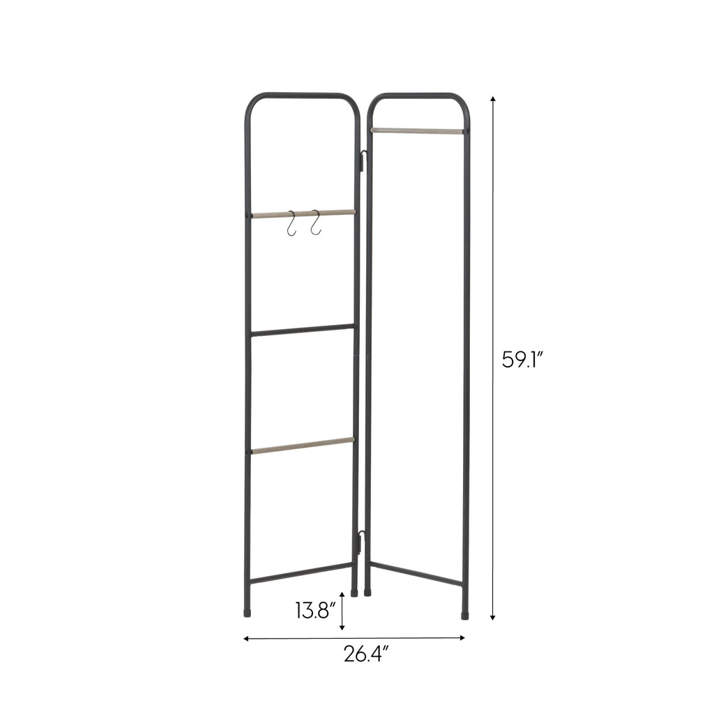 Metal Garment Rack - Foldable | Black