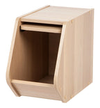 Modular Wood Stacking Box - Narrow | Dark Brown