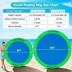 Round Floating Ring Hammock - Heavy Duty Inflatable Raft