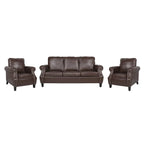 Christopher Knight Home Dowd Faux Leather 3-Piece Club Chair and Sofa Set