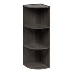 3-Tier Corner Curved Shelf Organizer, Gray