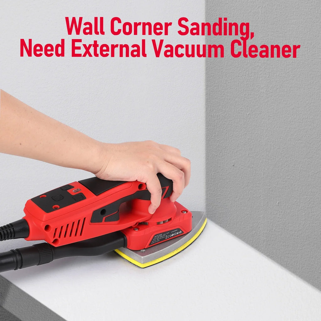 M optimized Electric Detail Sander with 12 Sanding Paper, 350W Brushless Motor Mouse Sander, Powerful & Low Vibration, 10000 RPM, for Wood Working