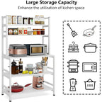5-Tier Kitchen Baker's Rack with Storage - Microwave Oven Cart