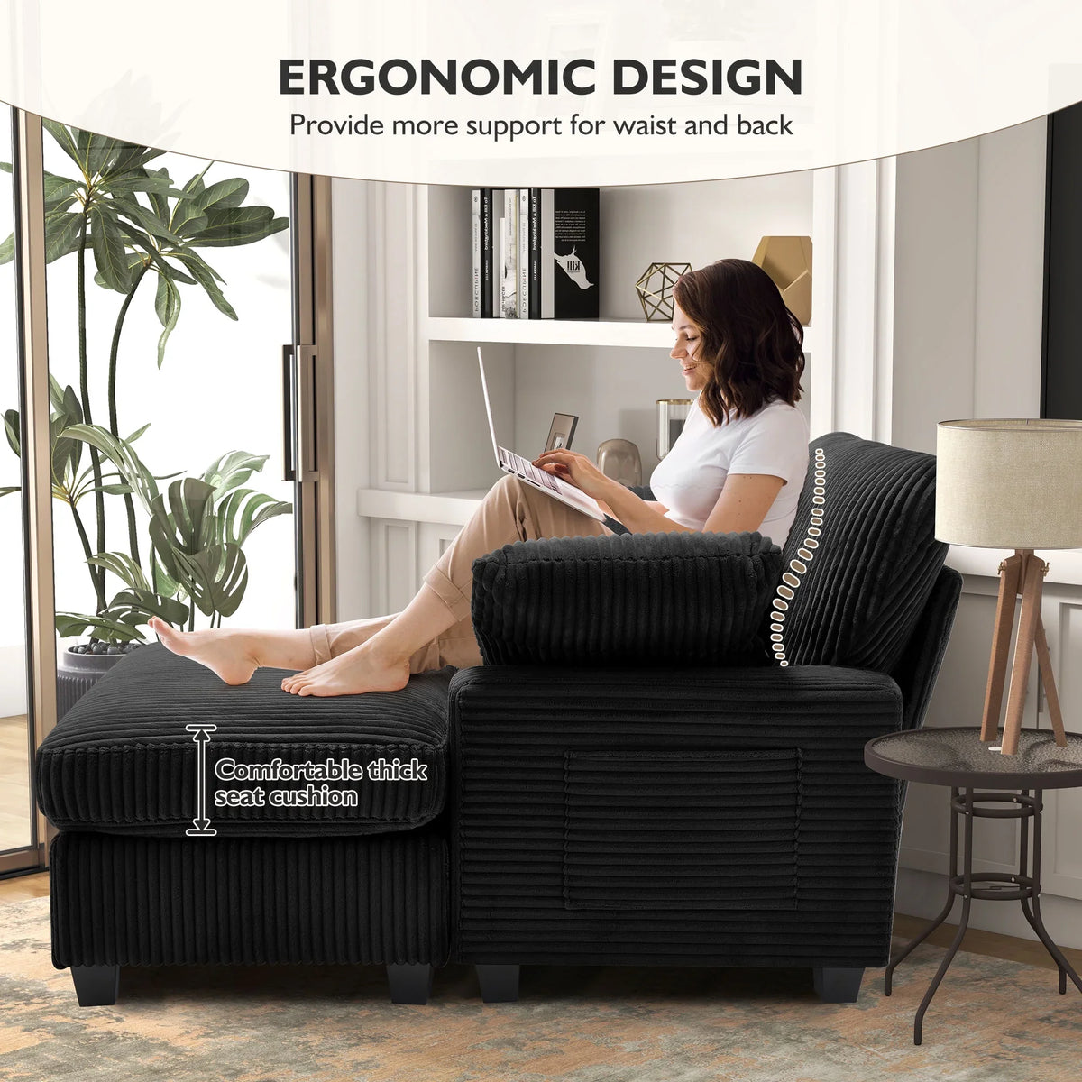 BedLuxury Oversized Accent Chair with Ottoman for Living Room, Single Sleeper Sofa Armchair with 3 Pillows, Lounge Sofa Bed, Green
