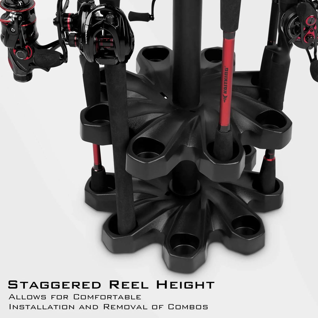 KastKing V16 Revolution Floor Rod Rack - Upgrade Version | With Rotating Base