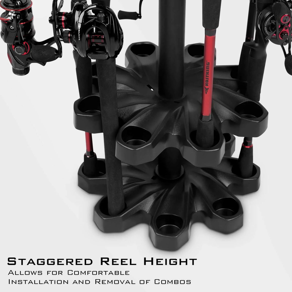 KastKing V16 Revolution Floor Rod Rack - Upgrade Version | With Rotating Base