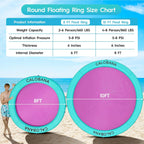 Round Floating Ring Hammock - Heavy Duty Inflatable Raft