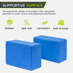 Set of 2 Foam Yoga Blocks | Aqua