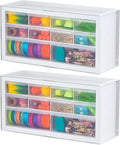 Small Drawer Organizer Storage, 2-Pack, 10-Drawer