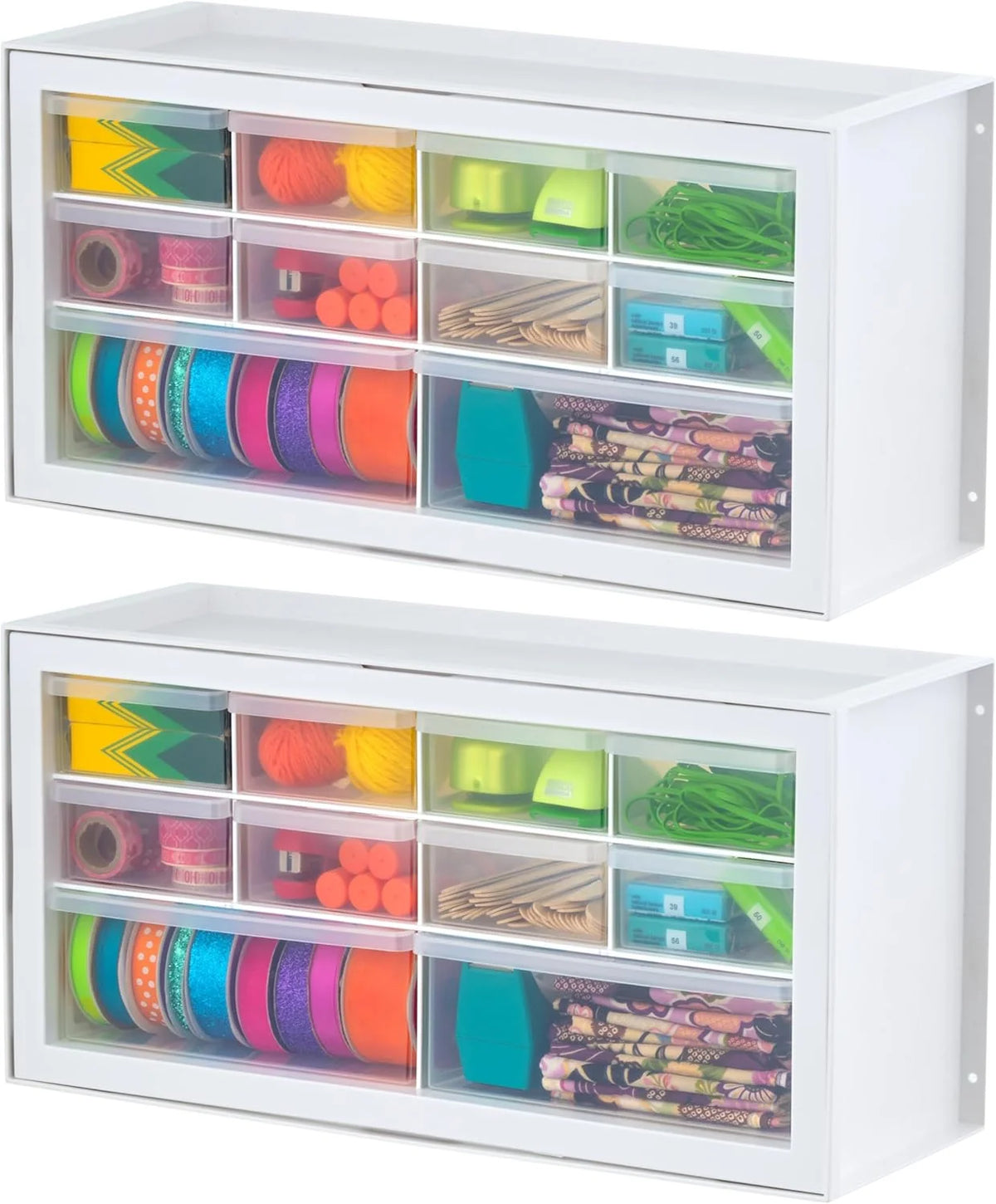 Small Drawer Organizer Storage, 2-Pack, 10-Drawer