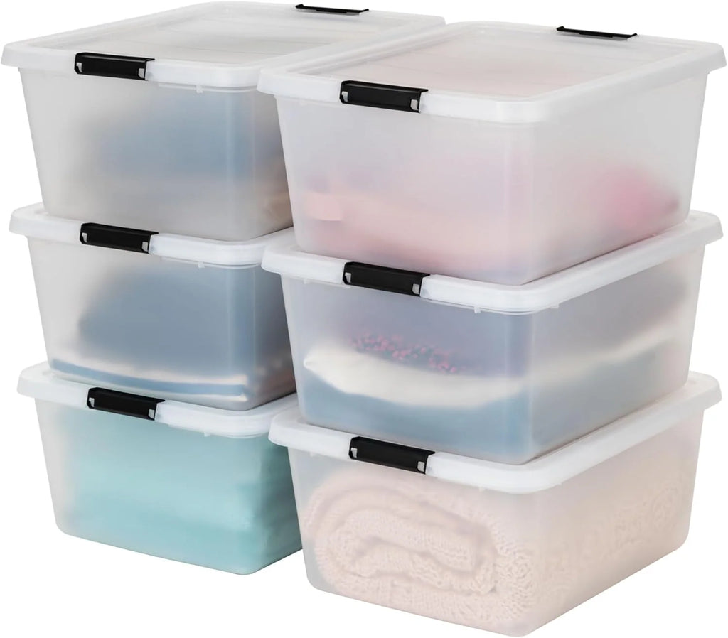 18 Quart Craft Storage Bins with Latching Lids (6-pack)