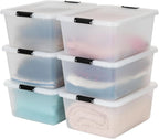 18 Quart Craft Storage Bins with Latching Lids (6-pack)