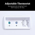 Igloo 5.0 Cu. Ft. Chest Freezer With Removable Basket, Free-Standing Door Temperature Ranges From-10?- to 10?- F, Front Defrost Water Drain, Perfect for Homes, Garages, Basements, RVs, White