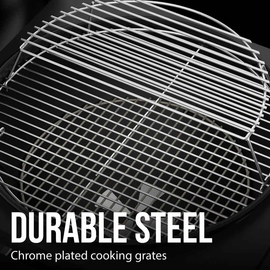 Expert Grill Kettle Cart with Pizza Accessories and Warming Rack