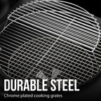 Expert Grill Kettle Cart with Pizza Accessories and Warming Rack