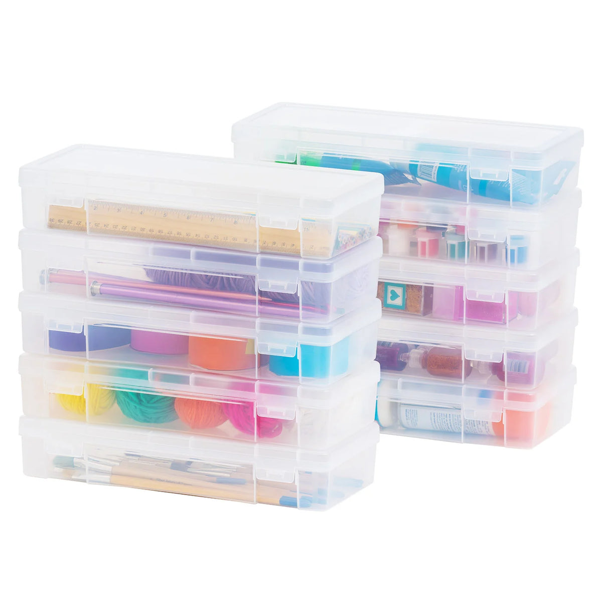 Plastic Storage Containers with Latching Lid Large 10 Pack