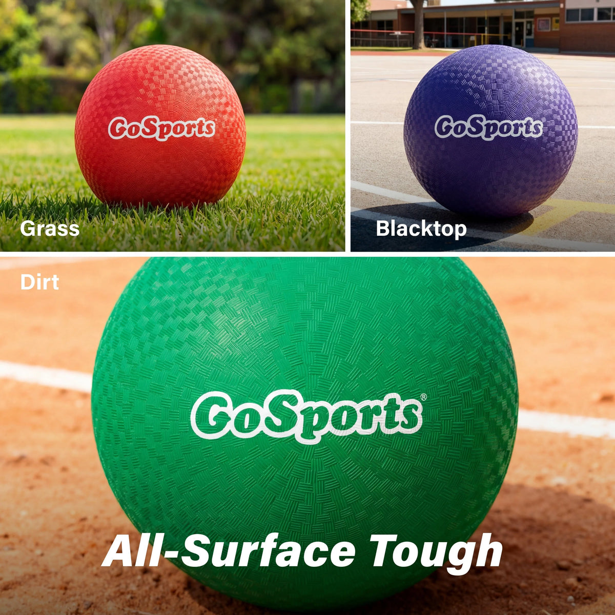10" Playground Ball, 6-pk with Pump