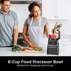 Ninja Blender, Mega Kitchen System, 1500W, 4 Functions for Smoothies, Processing, Dough, Drinks & More, with 72 Blender Pitcher, 64 Processor Bowl, 2 Nutri Cups + Lids, Black, BL770