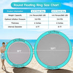 Round Floating Ring Hammock - Heavy Duty Inflatable Raft