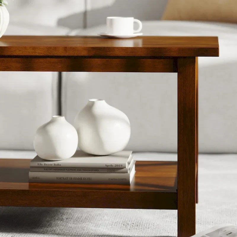 Classic Solid Wood Farmhouse Coffee Table