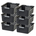 Storage Basket, Black, 6 Pack