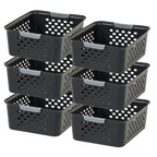 Storage Basket, Black, 6 Pack