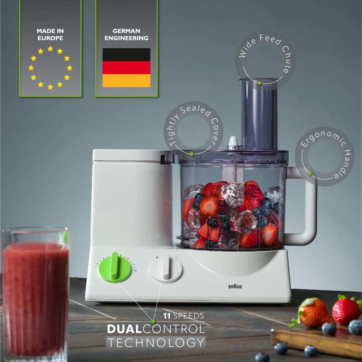 Braun 12-Cup Food Processor with 9 Attachments