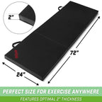6' x 2' Tri-Fold Exercise Mat