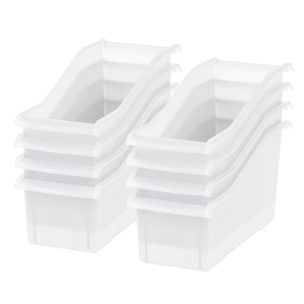 Connecting Book Bin, 8 Pack, Clear