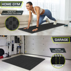 Checkered Exercise Puzzle Mat 1-in | Black