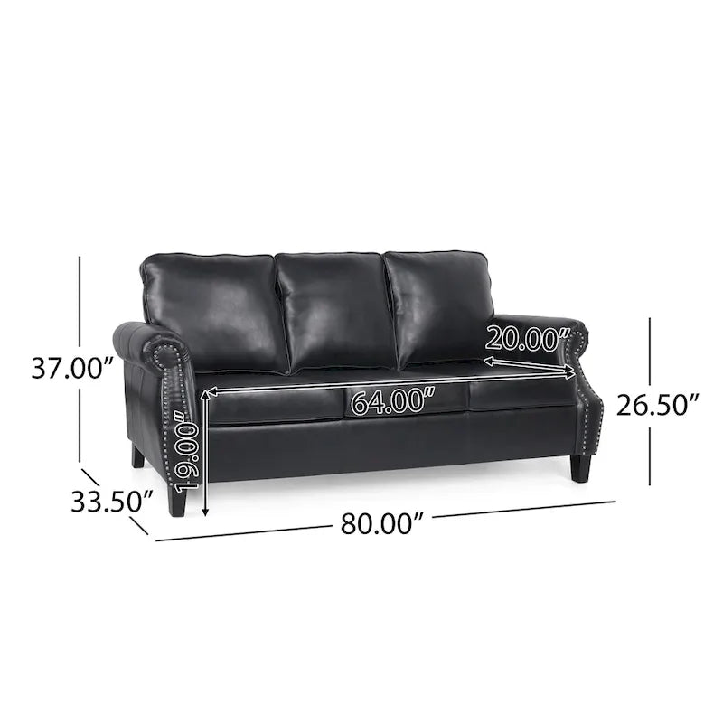 Christopher Knight Home Dowd Faux Leather 3-Piece Club Chair and Sofa Set