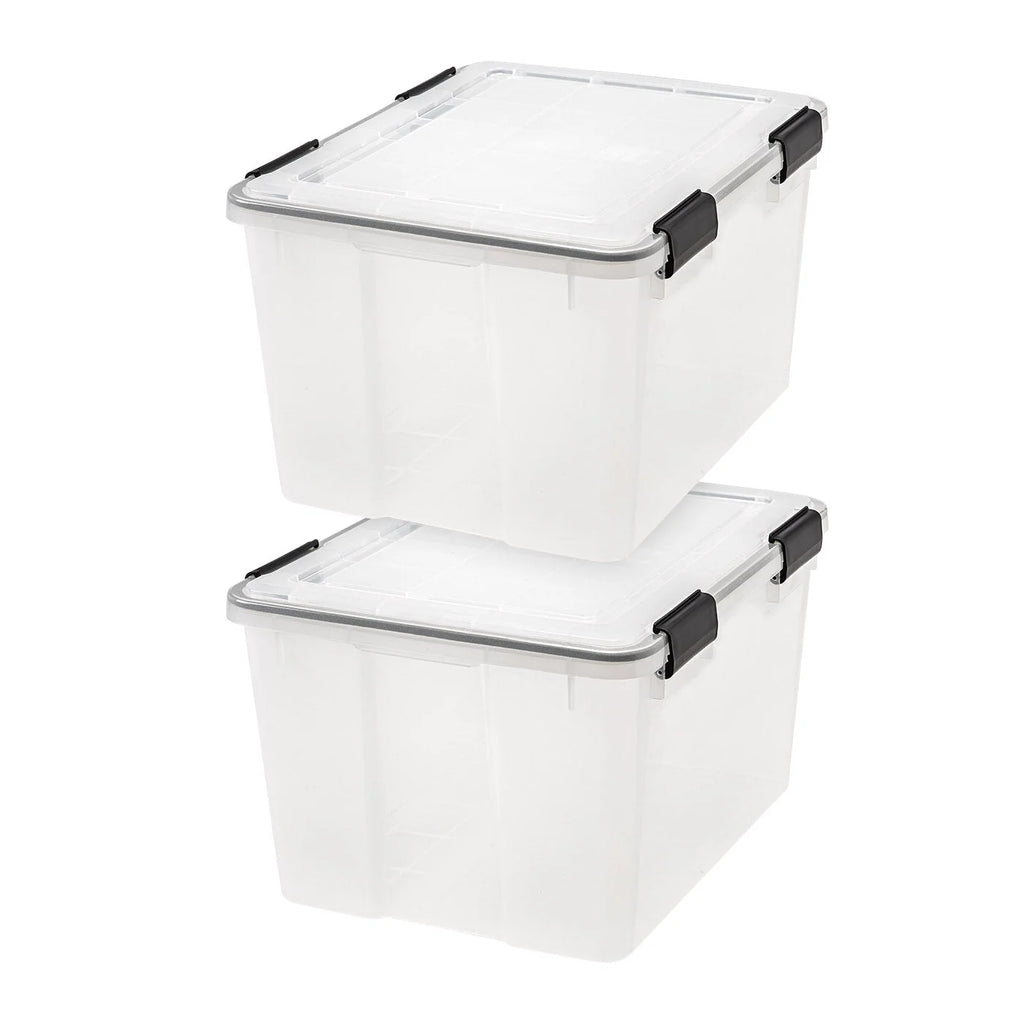 Storage Box, WeatherPro 46 Qt 2 Pack, Clear