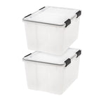 Storage Box, WeatherPro 46 Qt 2 Pack, Clear
