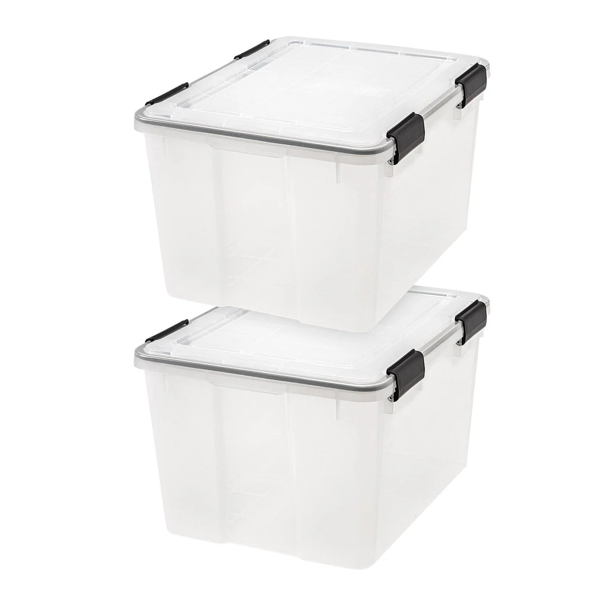 Storage Box, WeatherPro 46 Qt 2 Pack, Clear