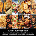 Ninja Countertop Oven Double Stack XL & Air Fryer with Pro Cook System, 12 in 1, Flexdoor, FlavorSeal, SMART FINISH with DualZone Technology, Air Fryer, Bake, Broil, Reheat, Stainless Steel, DCT651