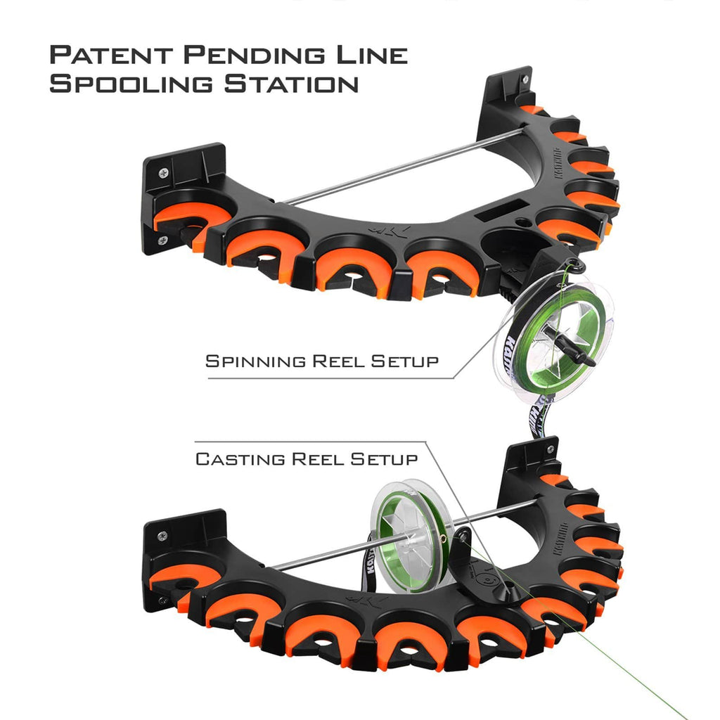 KastKing V10LS Spooling Station and Rod Rack