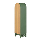 Better Homes & Gardens Juliet Narrow Arch Bookcase, Deep Green and Light Honey