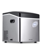 Newair Portable Ice Maker 50 lb. Daily, 12 Cubes in Under 7 Minutes - Compact Countertop Design - 3 Size Bullet Shaped Ice - for Kitchen/Office/RV/Bar - Stainless Steel