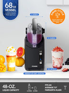5-in-1 Slushie Machine, No Ice Needed, 15 Min Slushy Machine for Home with Self-Cleaning, Professional Frozen Drink Maker, 5 Preset Programs, Frozen Margaritas, Frapp??s, Milkshakes, and More, FOHERE