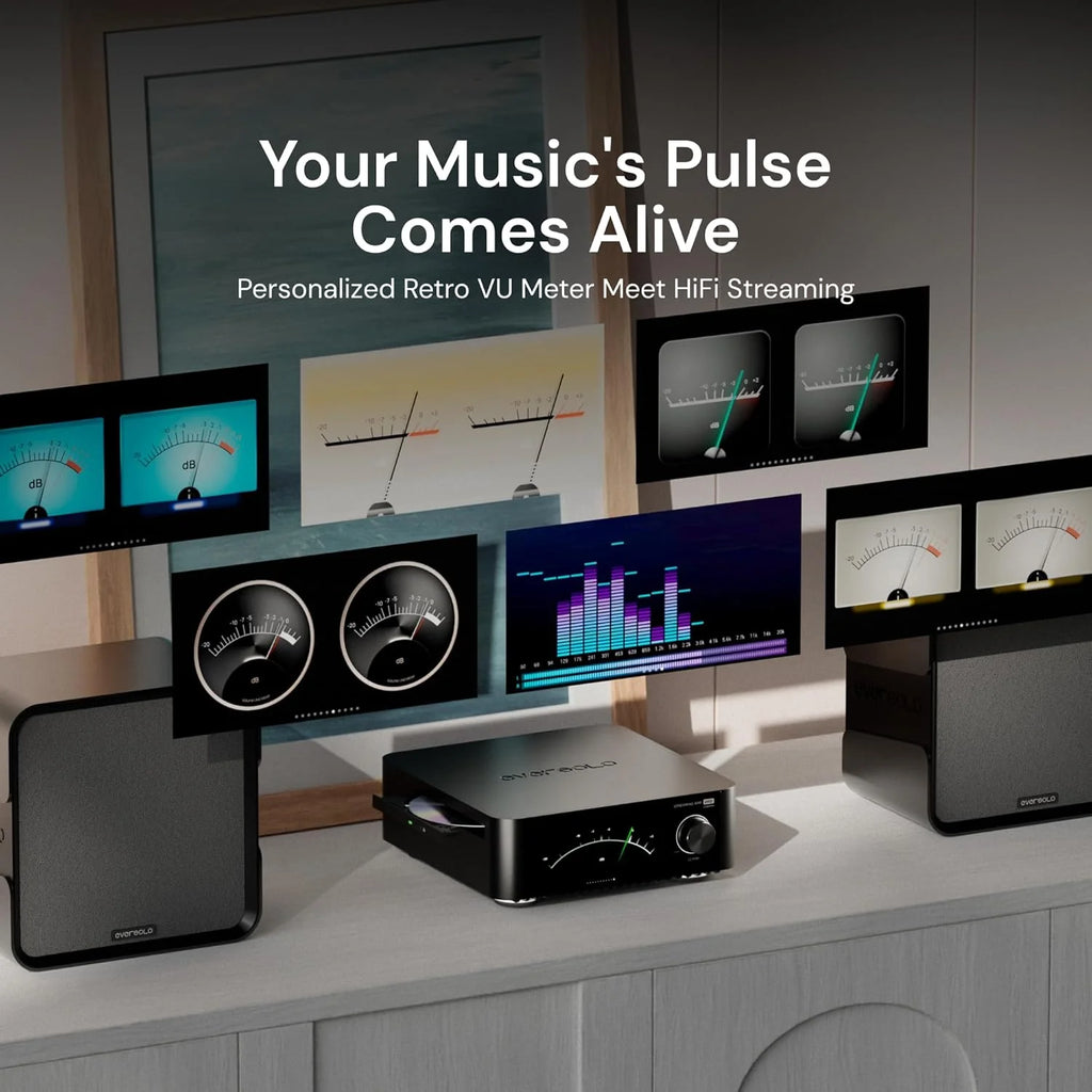 Eversolo Play Music Streamer with Amp & DAC, 5.5" Touchscreen, Black