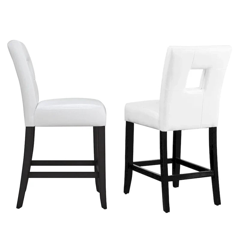 Brda Keyhole Counter Height High Back Stools - Set of 2
